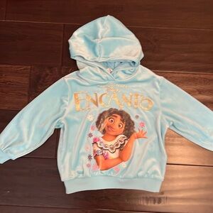 H and M Disney Encanto Mirabel Hooded Velvet Sweatshirt!